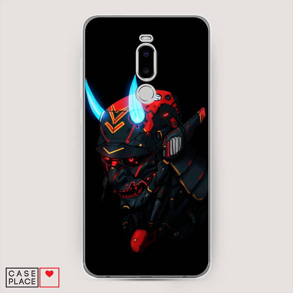 

Чехол Awog на Meizu Note 8 "Неоновый самурай", Черный;красный;голубой, 73050-6