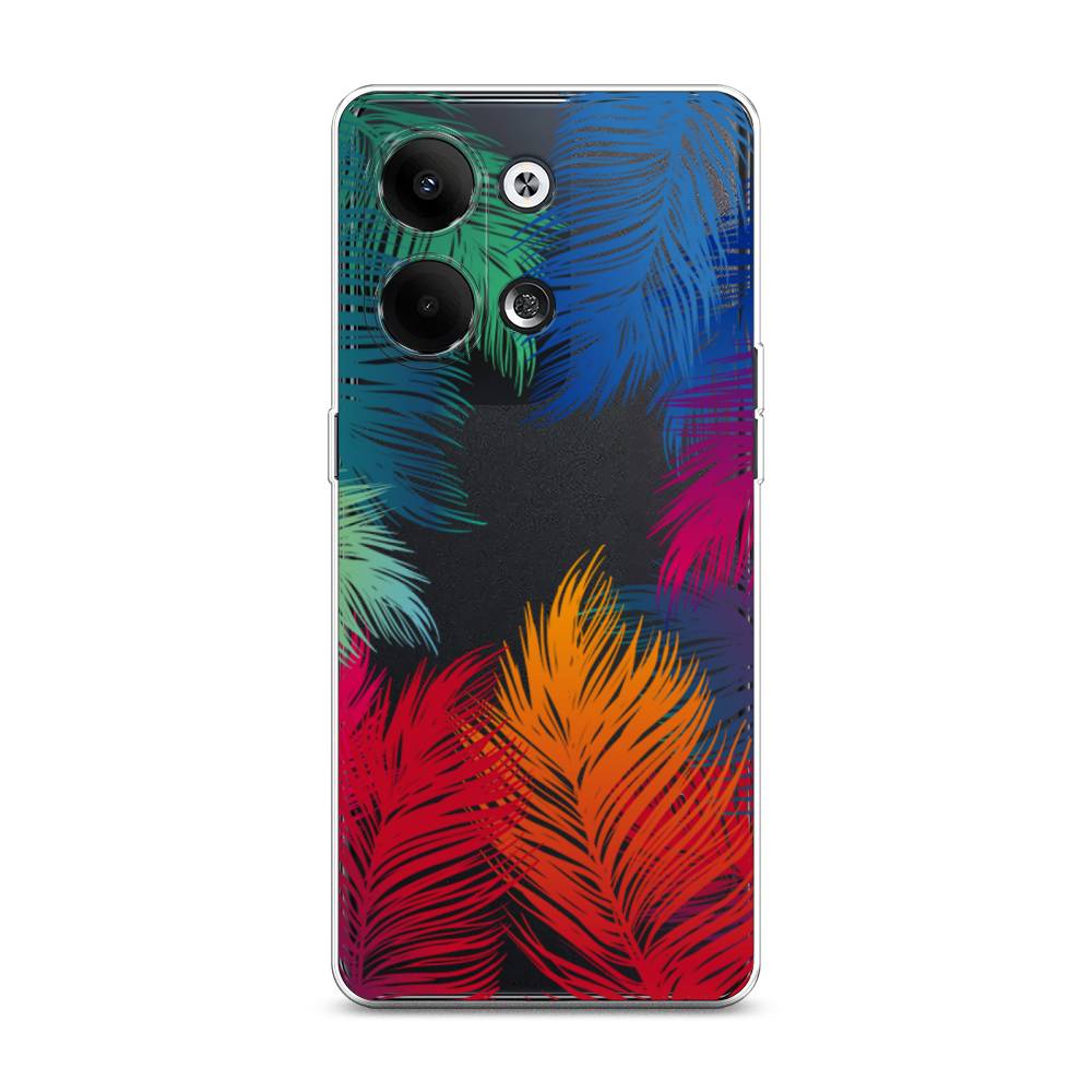 

Чехол Awog на Oppo Reno 9 "Рамка из перьев", Красный, 2512750-4