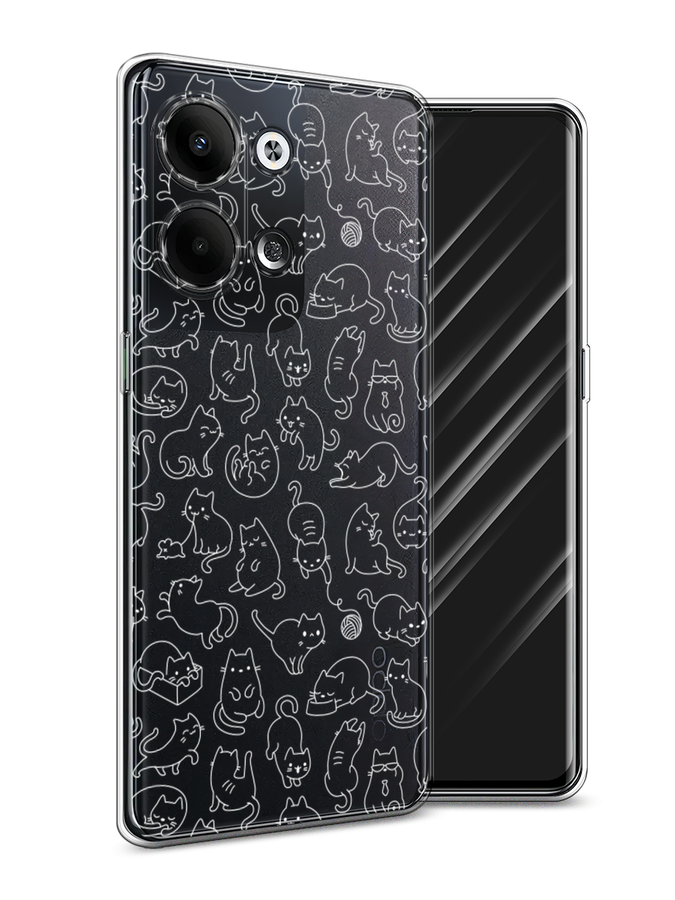 

Чехол Awog на Oppo Reno 9 "Шкодливые котики", Прозрачный;бежевый, 2512750-2
