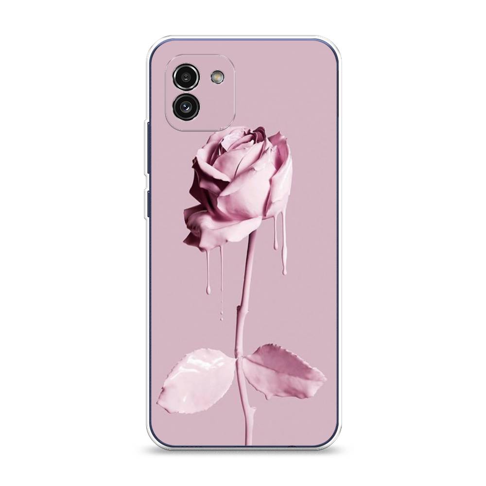 

Чехол Awog на Samsung Galaxy A03 / Самсунг A03 "Роза в краске", Белый;розовый, 2104950-8