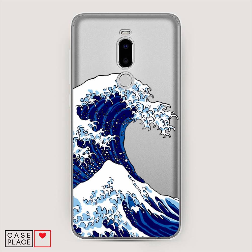 

Чехол Awog на Meizu Note 8 "Волна в Канагаве", Синий;белый, 73050-4