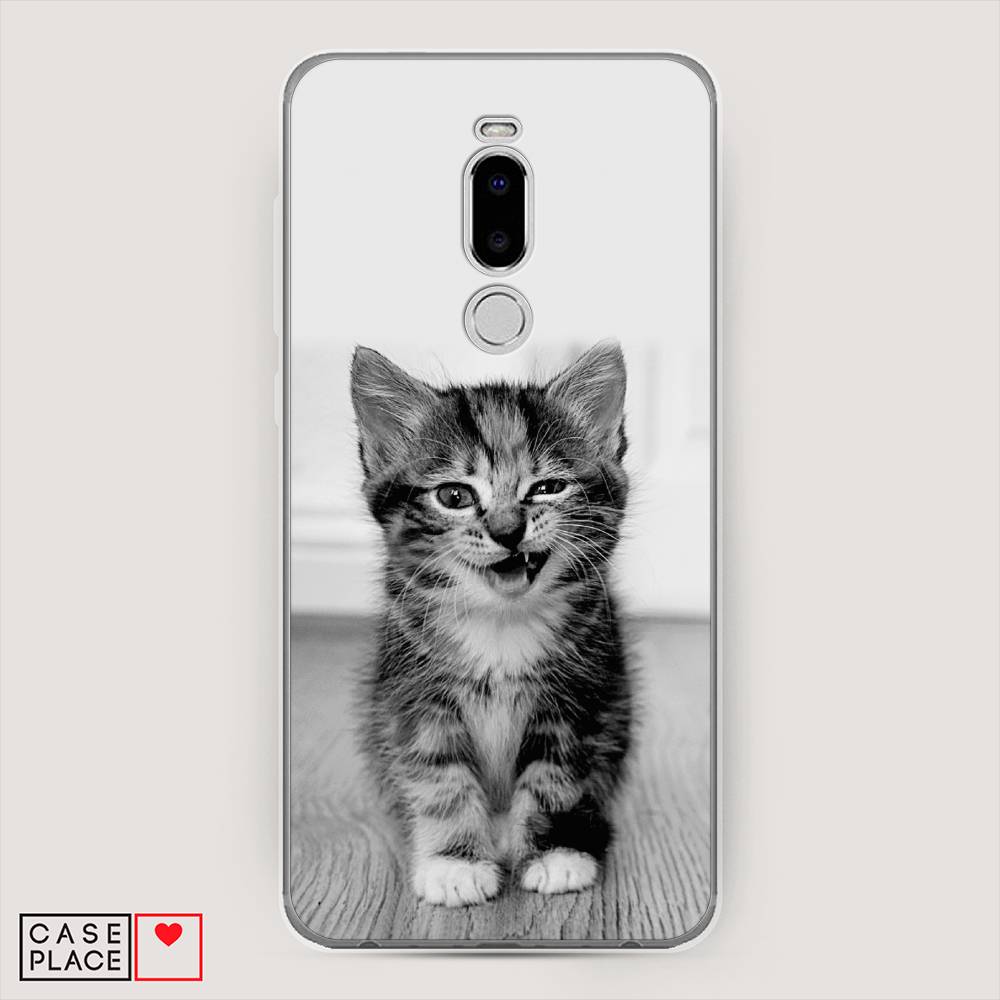 

Чехол Awog на Meizu Note 8 "Подмигивающий котенок", Черный;серый, 73050-1