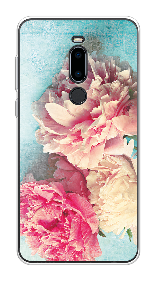 

Чехол Awog "Пионы new" для Meizu M8, Голубой, 73150-8