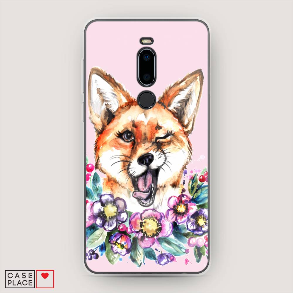 

Чехол Awog на Meizu M8 "Подмигивающая лиса", Оранжевый, 73150-10