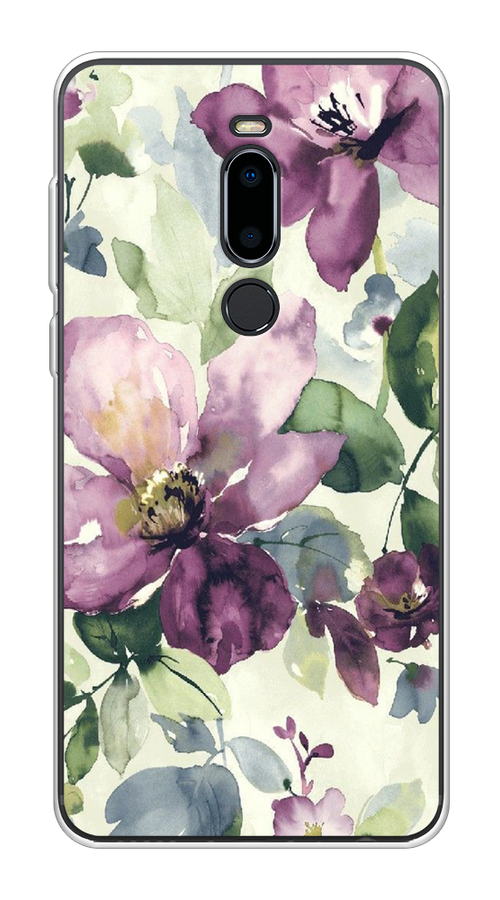 

Чехол Awog на Meizu M8 "Сиреневые цветы-акварель", Фиолетовый, 73150-10