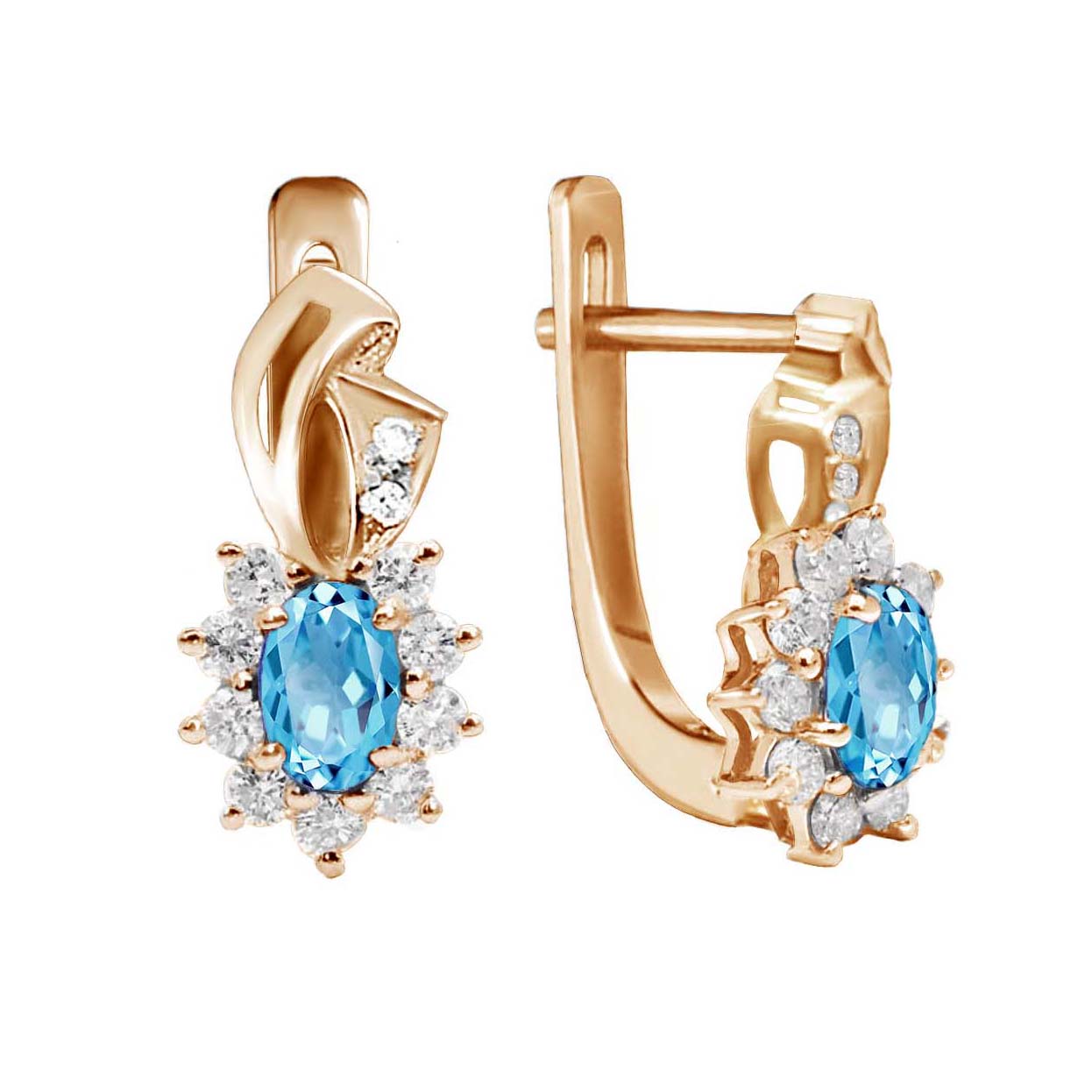 

Серьги из серебра АУ-РУМопт 772082, фианит, 772082