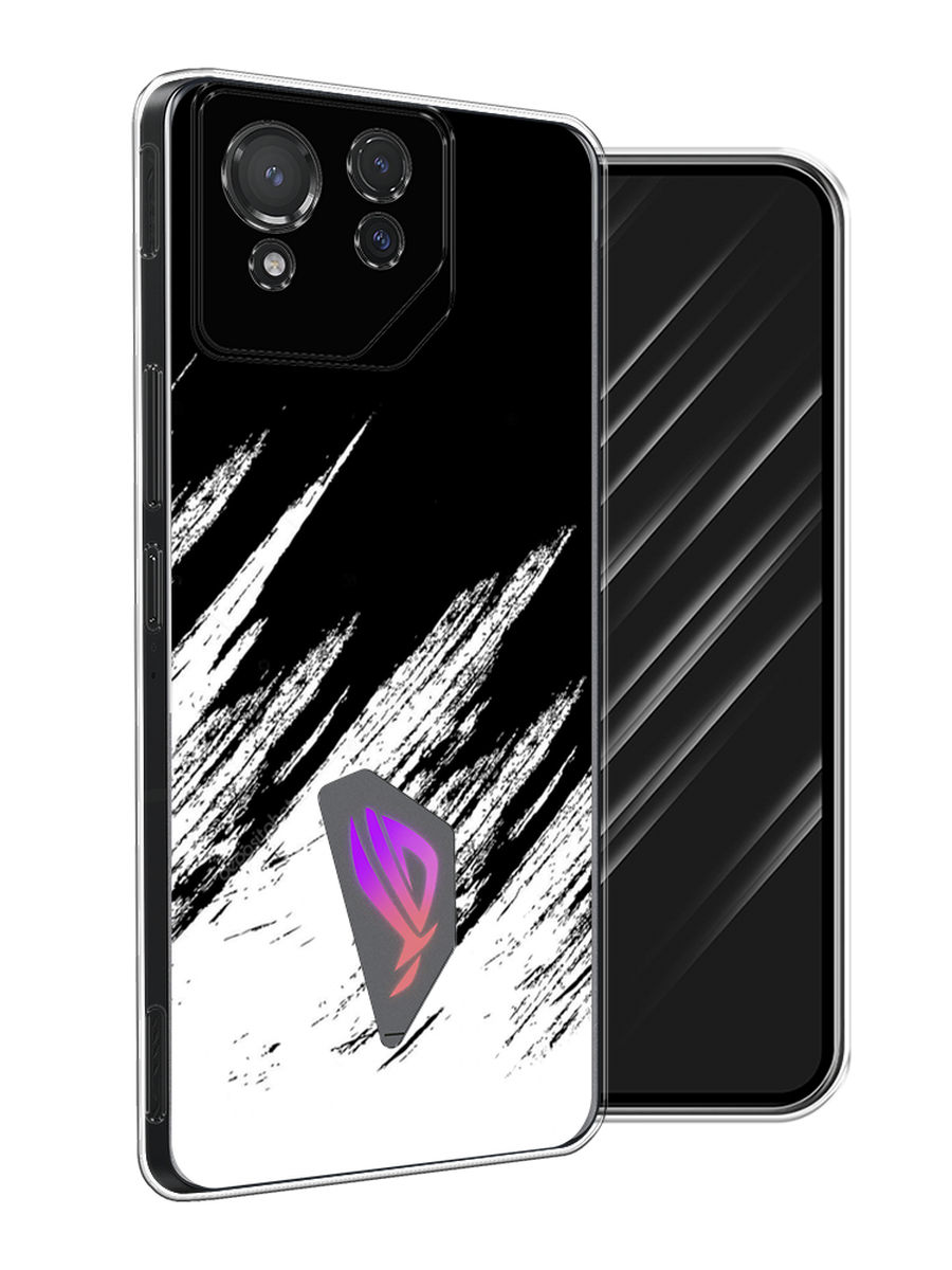 

Чехол Awog на Asus ROG Phone 8 "Черно белые брызги", Черный;белый;бежевый, 45150-1