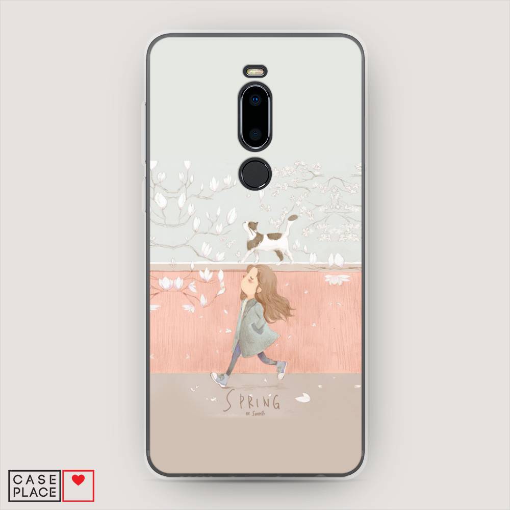 

Чехол Awog на Meizu M8 "Девочка-весна", Серый, 73150-7