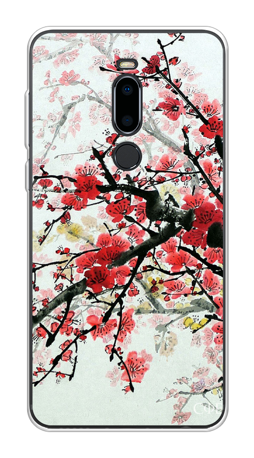 

Чехол Awog на Meizu M8 "Сакура", Розовый;черный, 73150-4