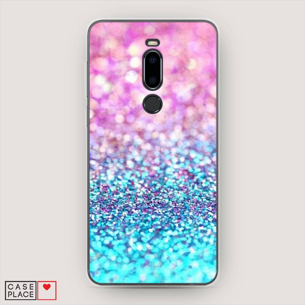 

Чехол Awog "Розово-голубые глиттеры рисунок" для Meizu M8