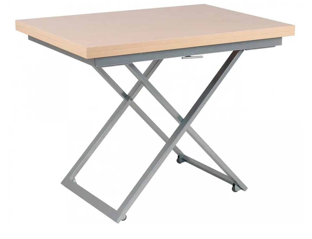 

Стол-трансформер Левмар Compact D31/S59 выбеленный дуб/опоры серебро, Compact D31/S59