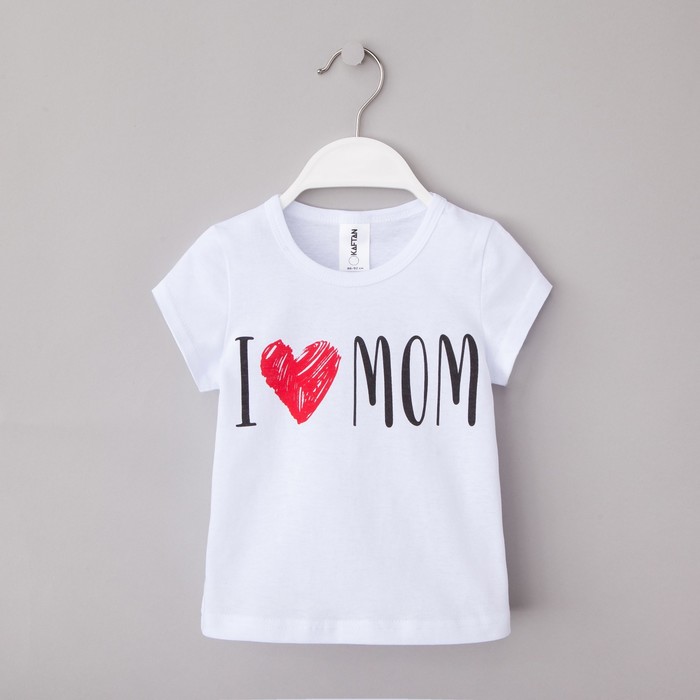 Футболка детская KAFTAN Love mom, белый, рост 122-128 (34)