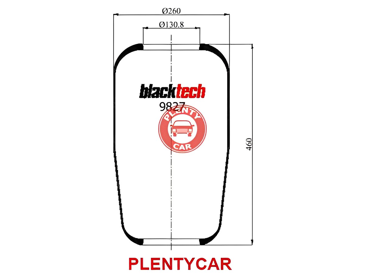 BLACKTECH ПНЕВМОБАЛЛОН 716N 1шт