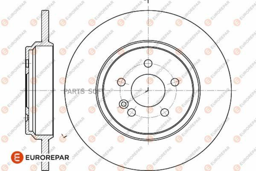 EUROREPAR 1642769180 Диск тормозной MERCEDES ML W163 270-500 98-05 задний 1шт