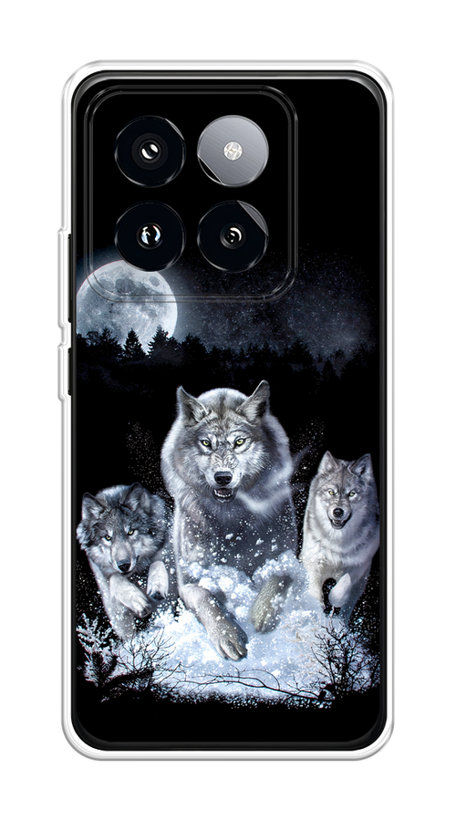 

Чехол на Xiaomi 14 Pro "Стая волков под луной", Черный;белый;серый, 320450-1