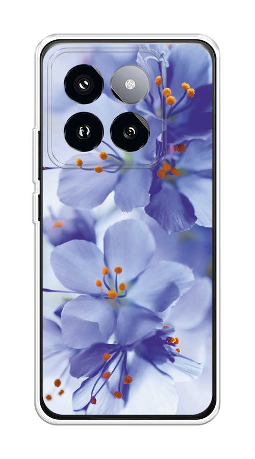 

Чехол на Xiaomi 14 Pro "Фиолетовые цветки", Фиолетовый;синий, 320450-1