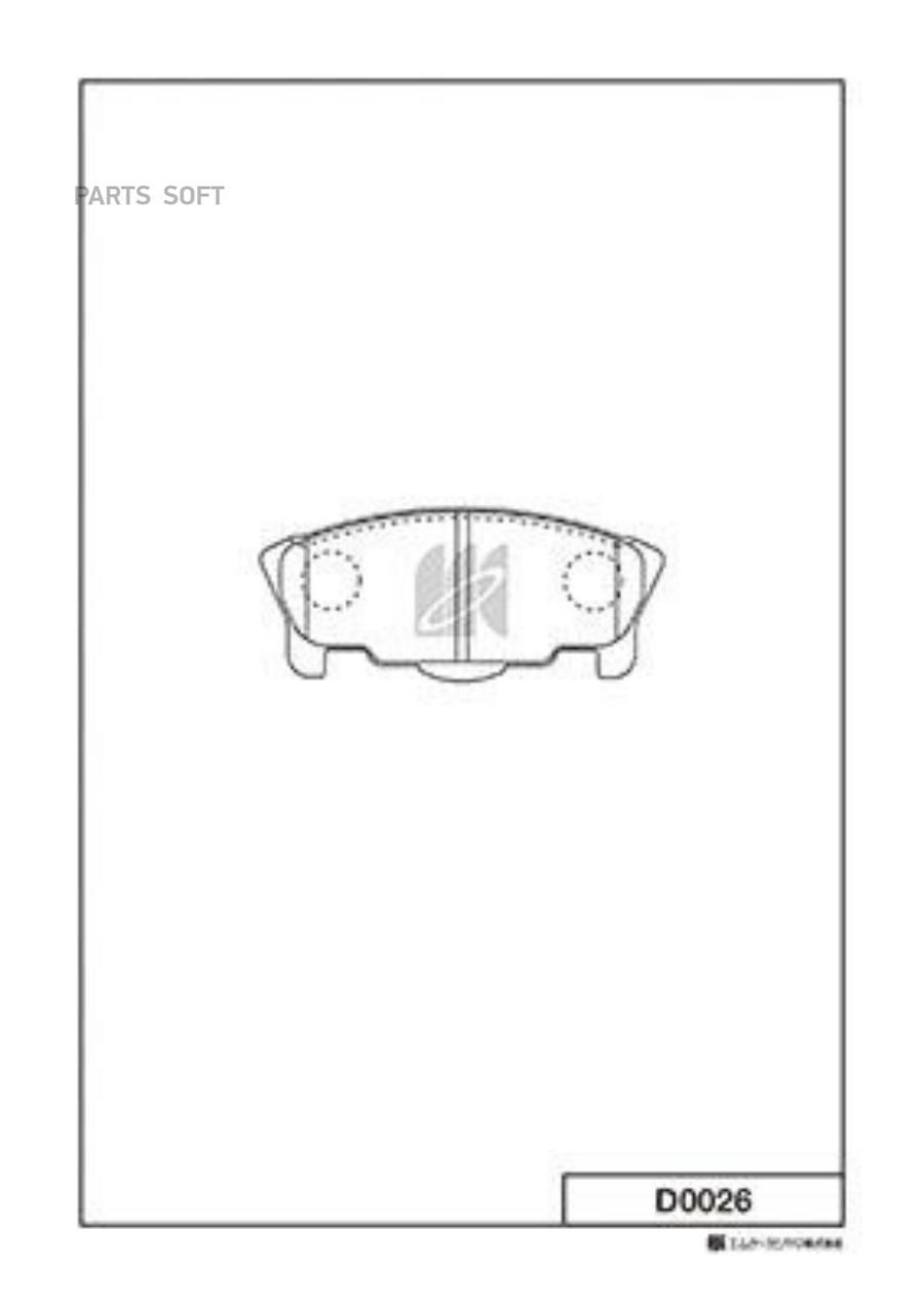 Колодки дисковые передние \ Daihatsu Move 0.8 96-99 1шт KASHIYAMA D0026 D0026