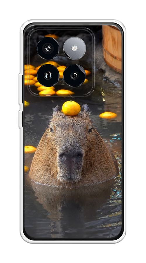 

Чехол на Xiaomi 14 Pro "Капибара отдыхает", Коричневый;оранжевый;серый, 320450-1
