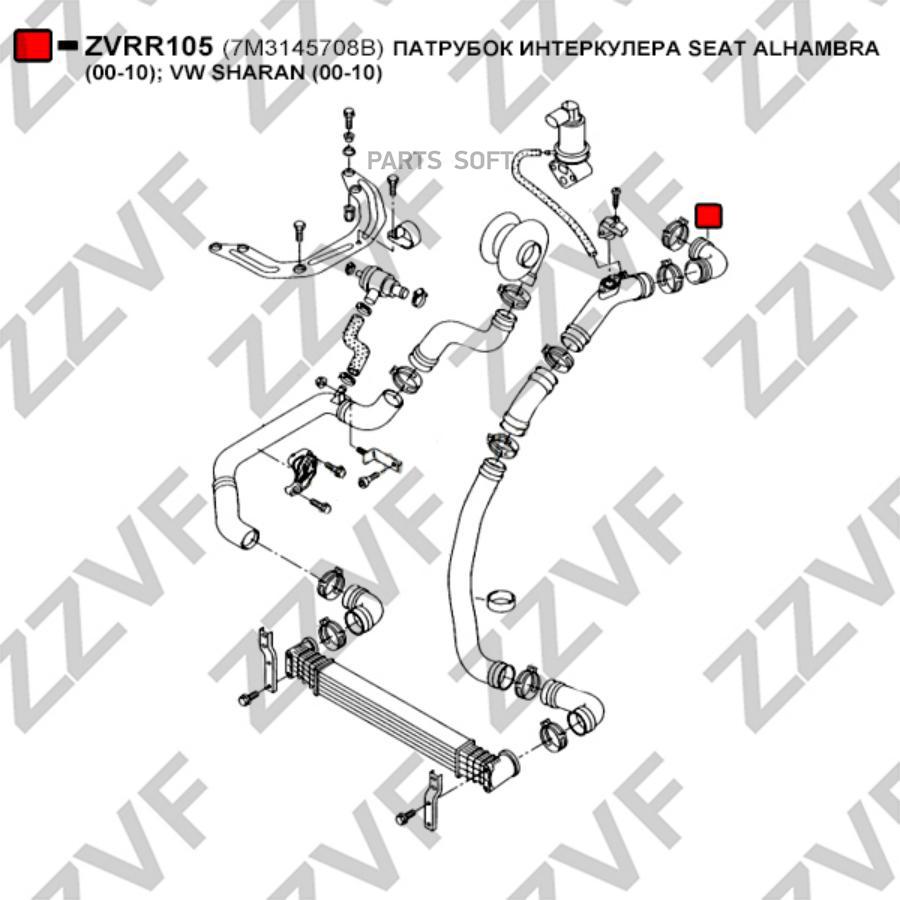 

Патрубок Интеркулера ZZVF ZVRR105