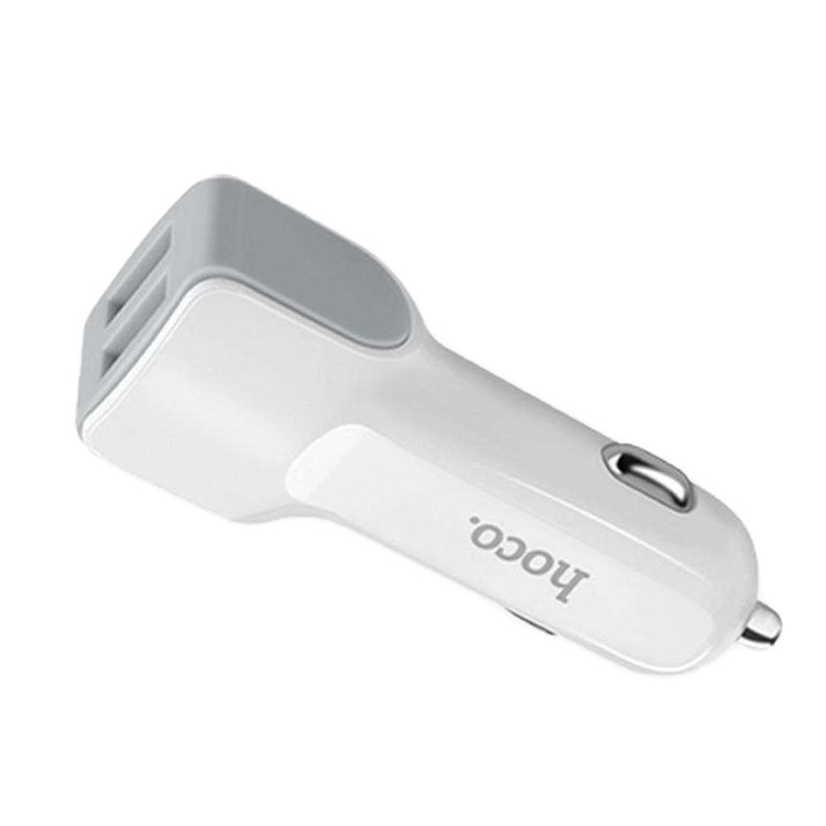 Автомобильное зарядное устройство USB Hoco Z23 (2 порта/5V/2.4A) <белый>