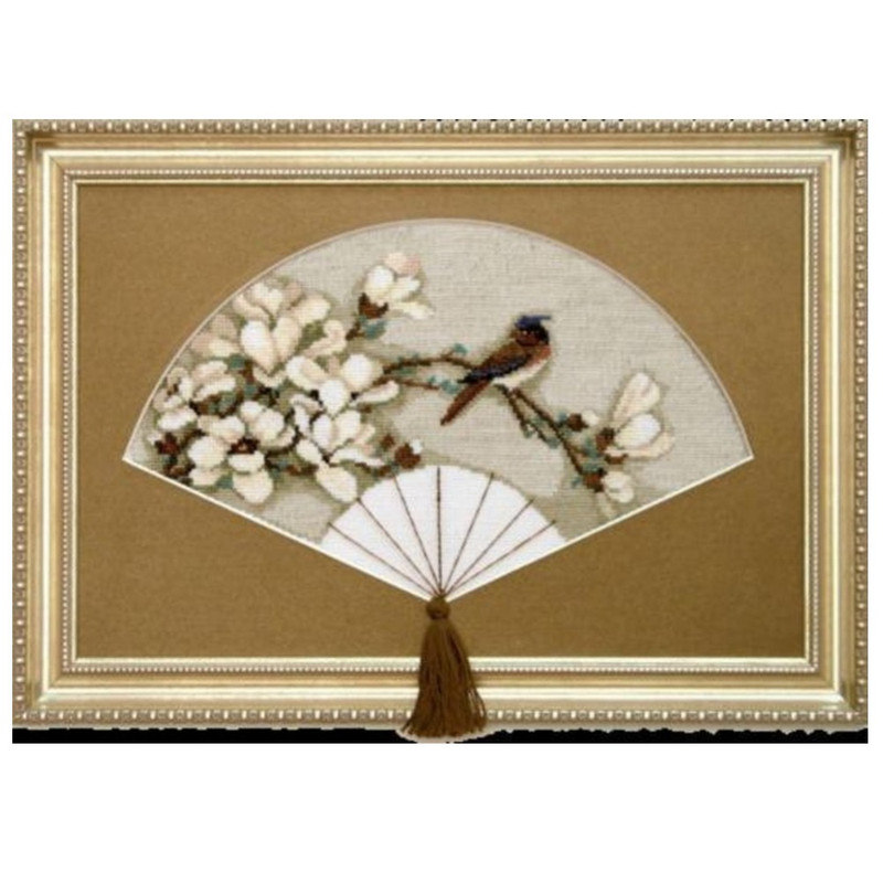 

Набор для вышивания крестиком Чарiвна Мить "Веер" арт. А-055, Набор для вышивания