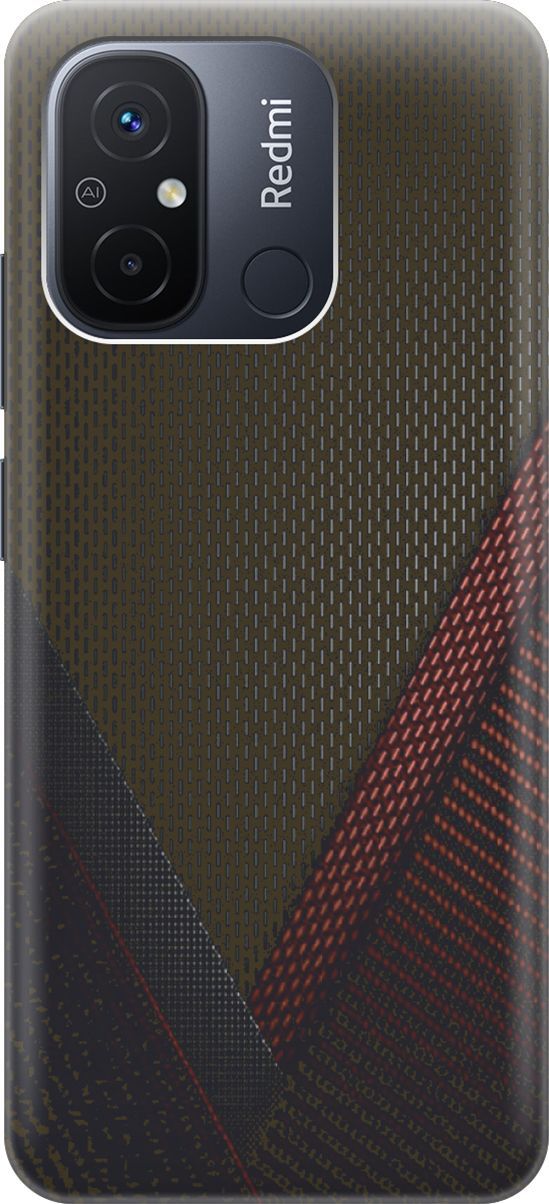 

Силиконовый чехол на Xiaomi Redmi 12C с принтом "Полотна", Красный;черный, 158916