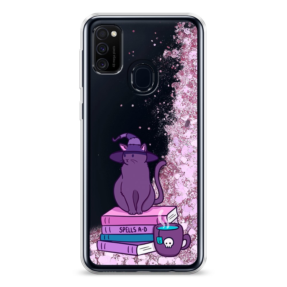 

Жидкий чехол с блестками "Magic Cat" на Samsung Galaxy M21, 29794-1