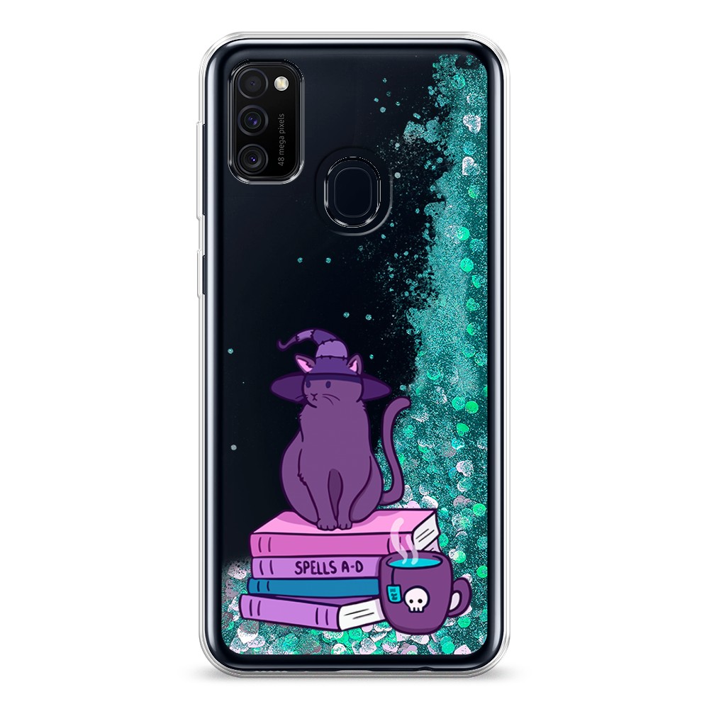 

Жидкий чехол с блестками "Magic Cat" на Samsung Galaxy M21, 29795-1