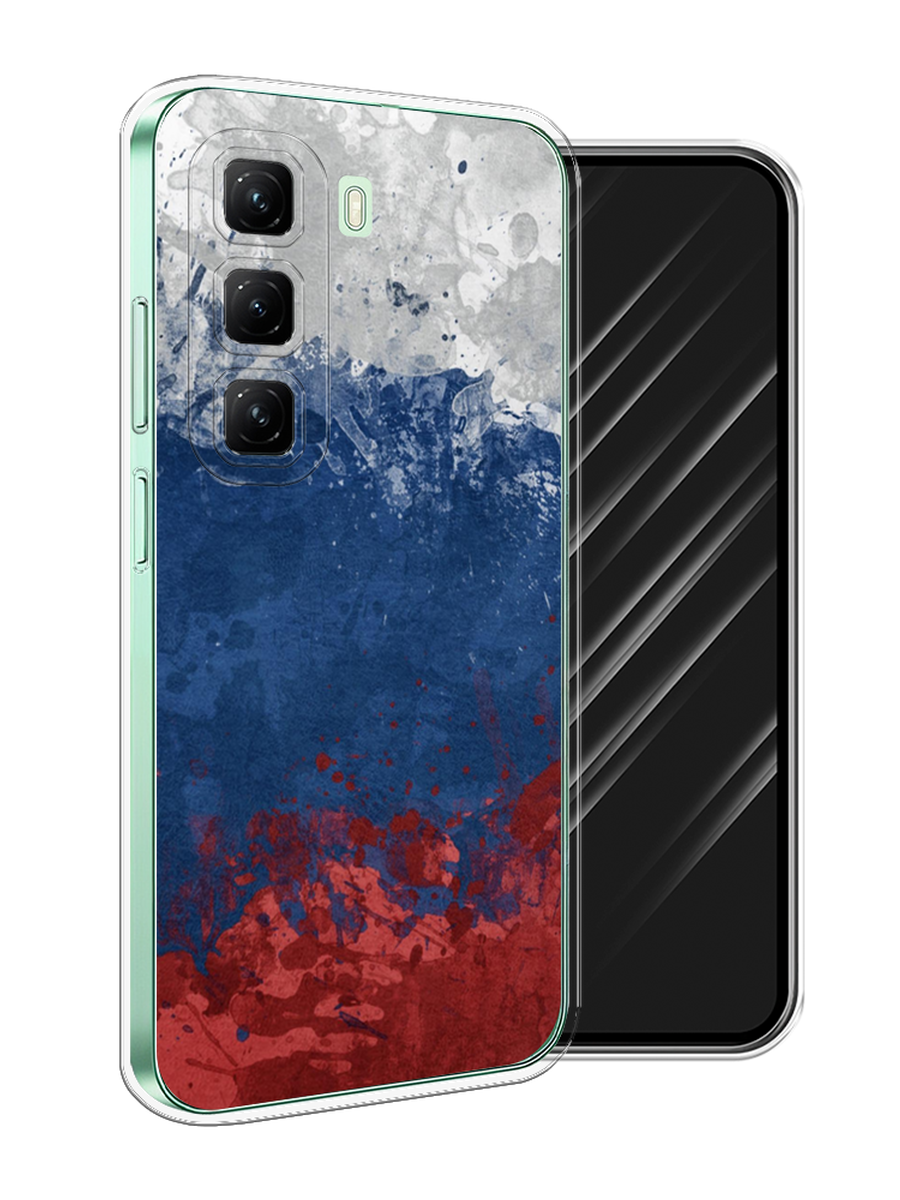 

Чехол Awog на Infinix Hot 50 4G "Флаг России неровный", Белый;синий;красный, 3106550-1