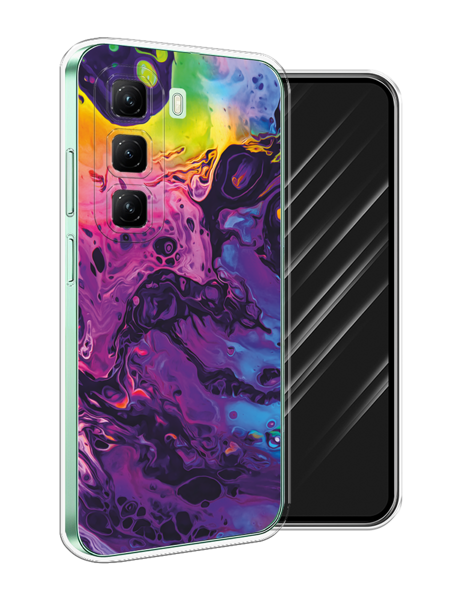 

Чехол Awog на Infinix Hot 50 4G "ACID fluid", Бордовый, 3106550-1