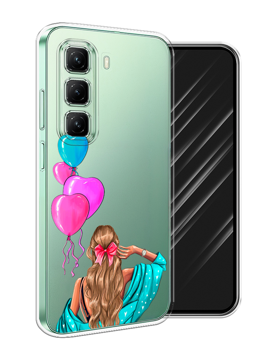 

Чехол Awog на Infinix Hot 50 4G "День Рождения", Голубой;розовый;бежевый, 3106550-1