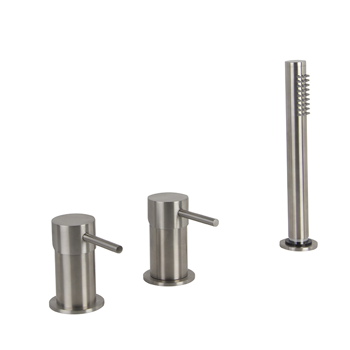 

Смеситель Fima Carlo Frattini Spillo Steel F3074/1INOX на борт ванны
