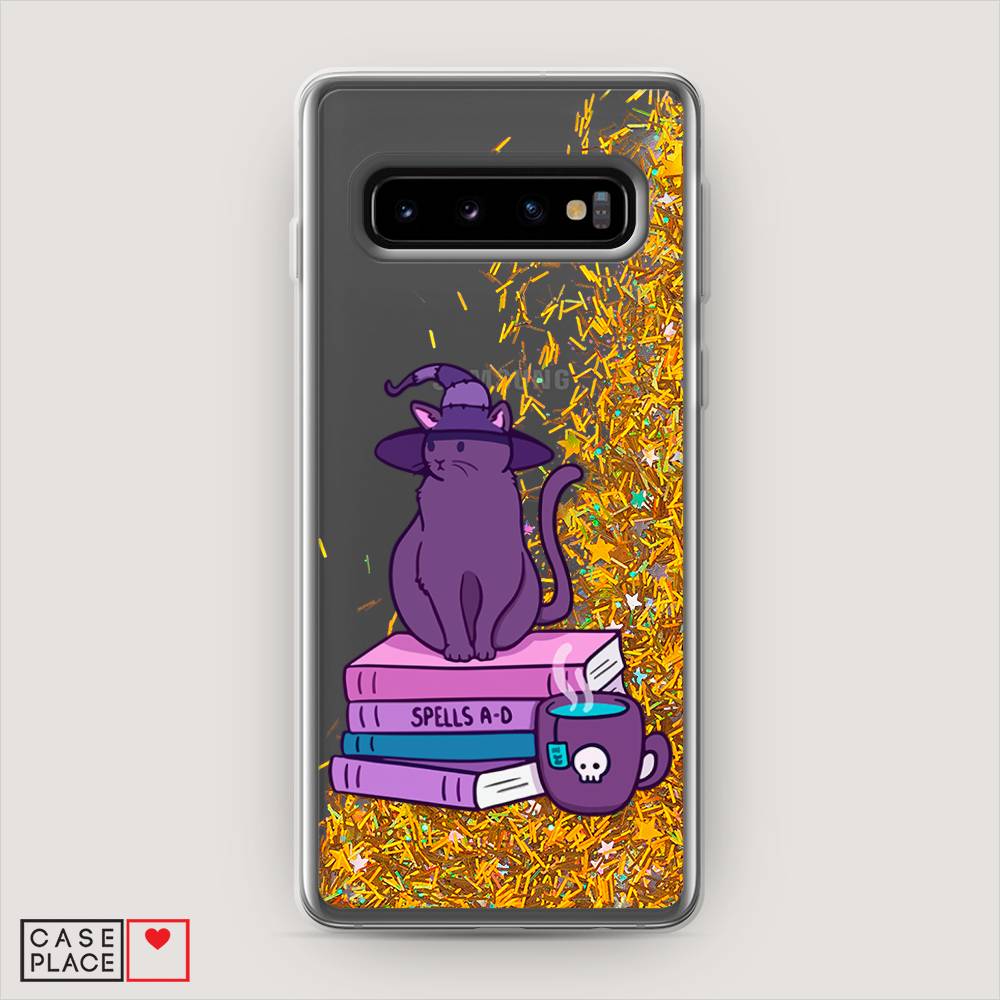 

Жидкий чехол с блестками "Magic Cat" на Samsung Galaxy S10, 27090-1