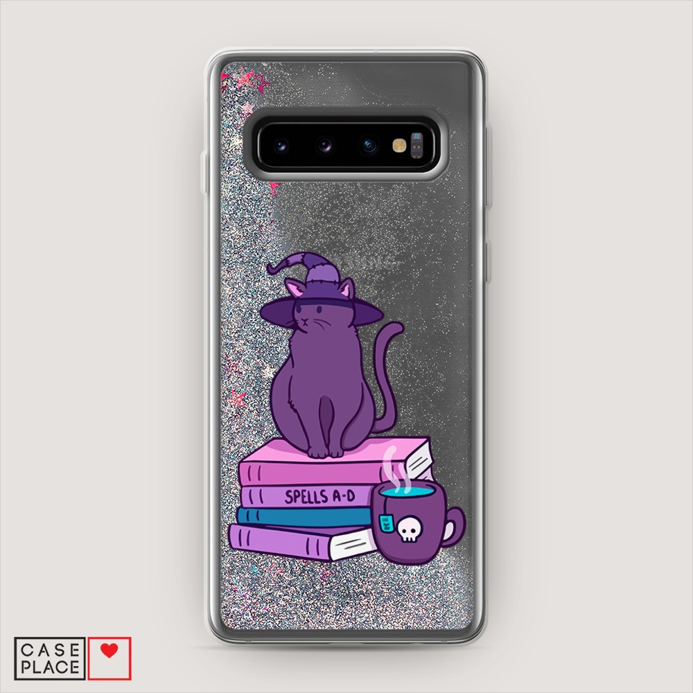 

Жидкий чехол с блестками "Magic Cat" на Samsung Galaxy S10 +, 27191-1