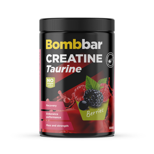 Креатин и таурин BOMBBAR Creatine+Taurine, Лесные ягоды, 300 г