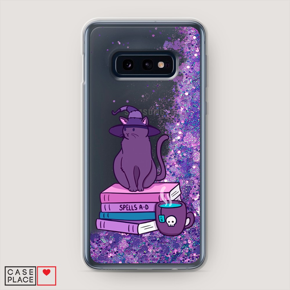 

Жидкий чехол с блестками "Magic Cat" на Samsung Galaxy S10E