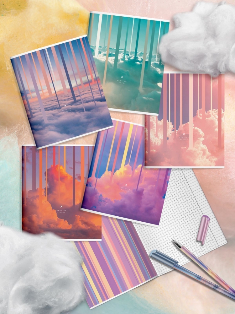 

Тетрадь Lorex 48 л А5 клетка Hanging Clouds, LXCBCL-HCL
