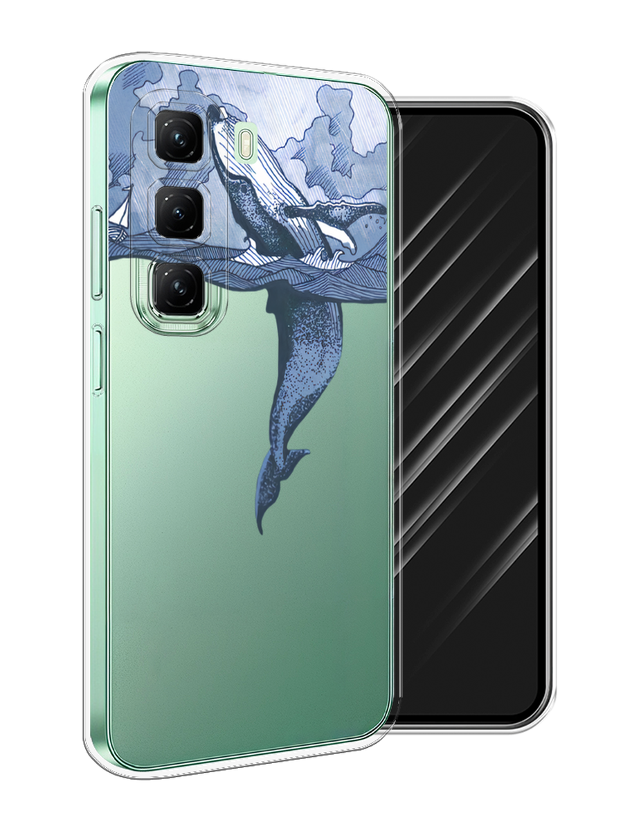 

Чехол Awog на Infinix Hot 50 4G "Два измерения", Голубой;черный;прозрачный, 3106550-1