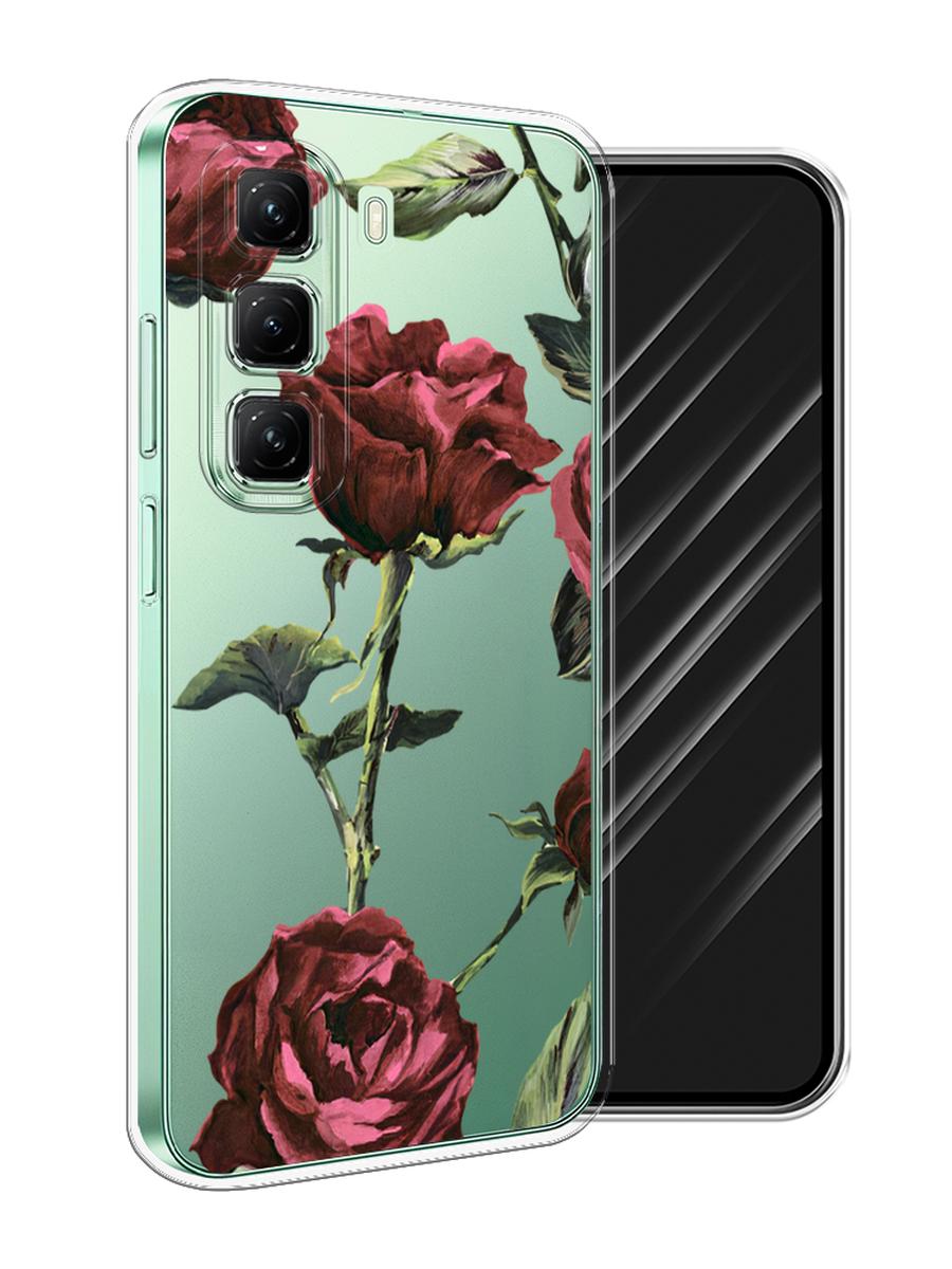 

Чехол Awog на Infinix Hot 50 4G "Бордовые розы фон", Бордовый, 3106550-1