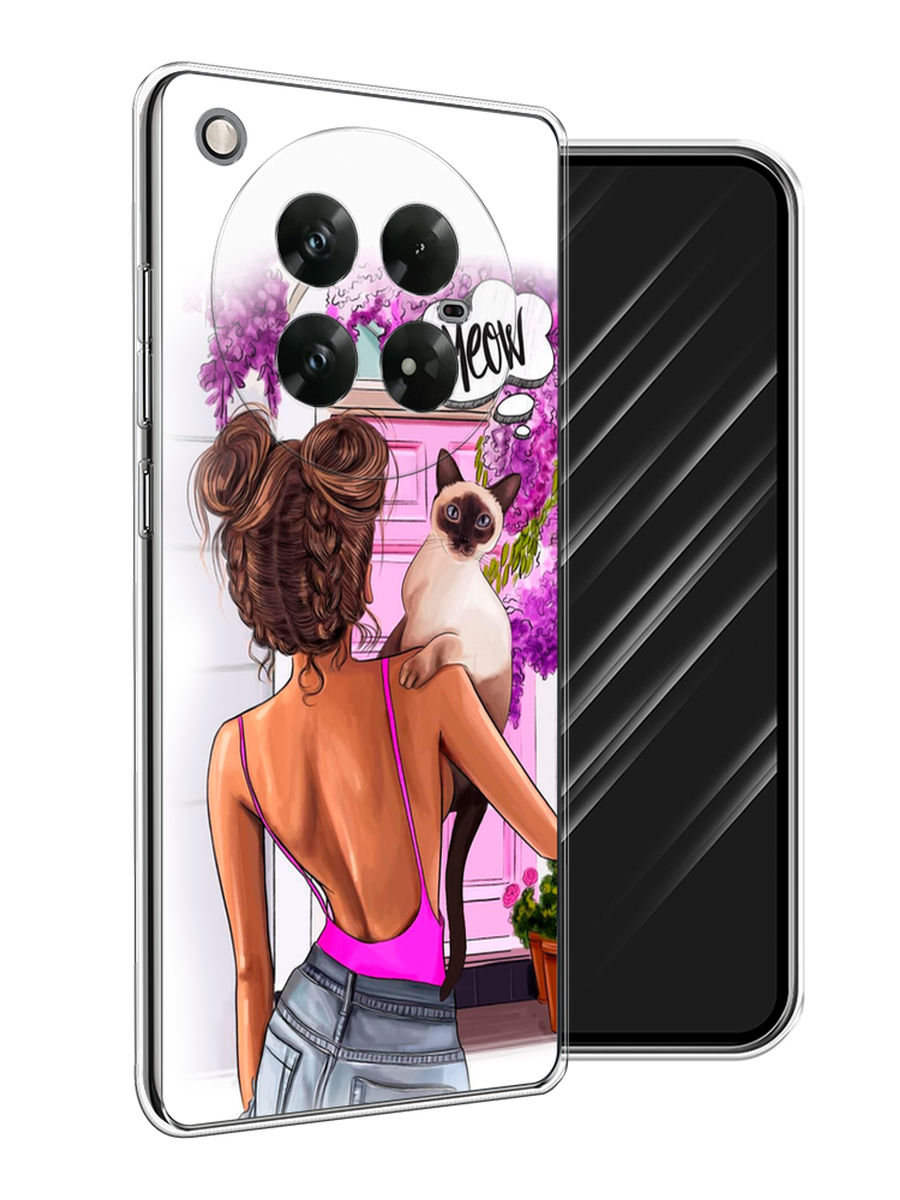 

Чехол Awog на Infinix Zero 40 5G "Девушка с кошкой", Розовый;коричневый, 3106650-1