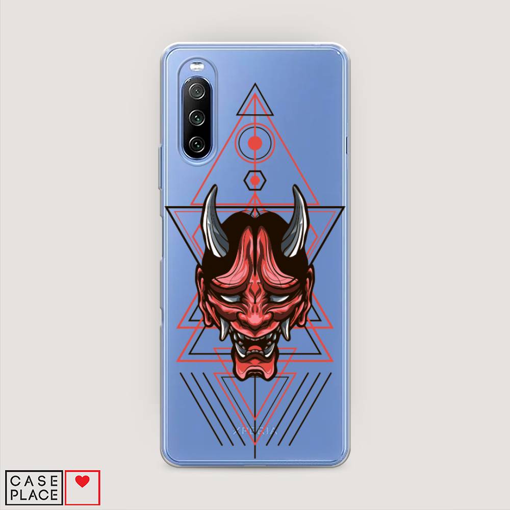 

Чехол на Sony Xperia 10 III "Hanya Oni mask", Серый;красный;черный, 54950-4