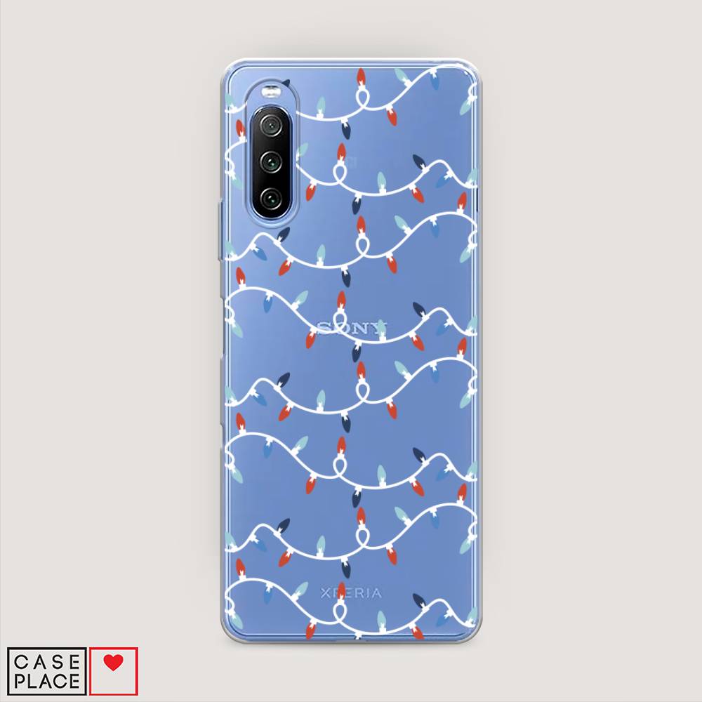 

Чехол на Sony Xperia 10 III "Разноцветная гирлянда", Белый;красный;синий, 54950-5
