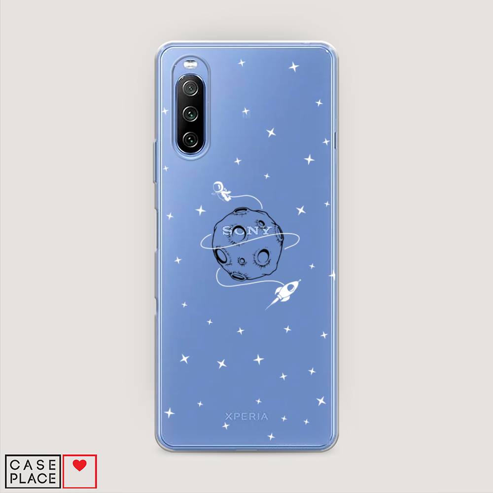 

Чехол на Sony Xperia 10 III "Полет вокруг луны", Белый;серый;черный, 54950-2