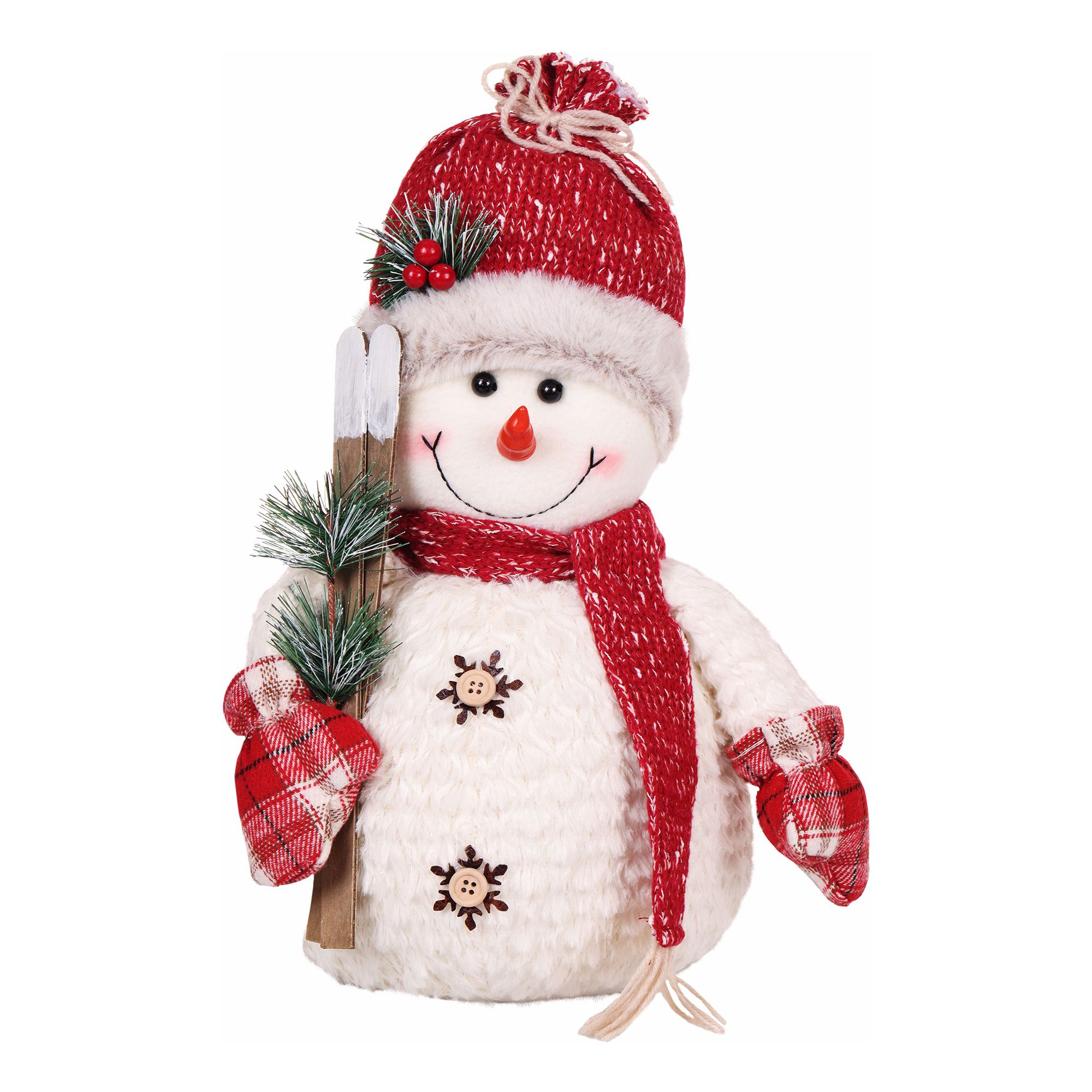 

Новогодняя фигурка Home Club Снеговик с еловым букетом 22х16х39 см, Разноцветный, Снеговик с еловым букетом