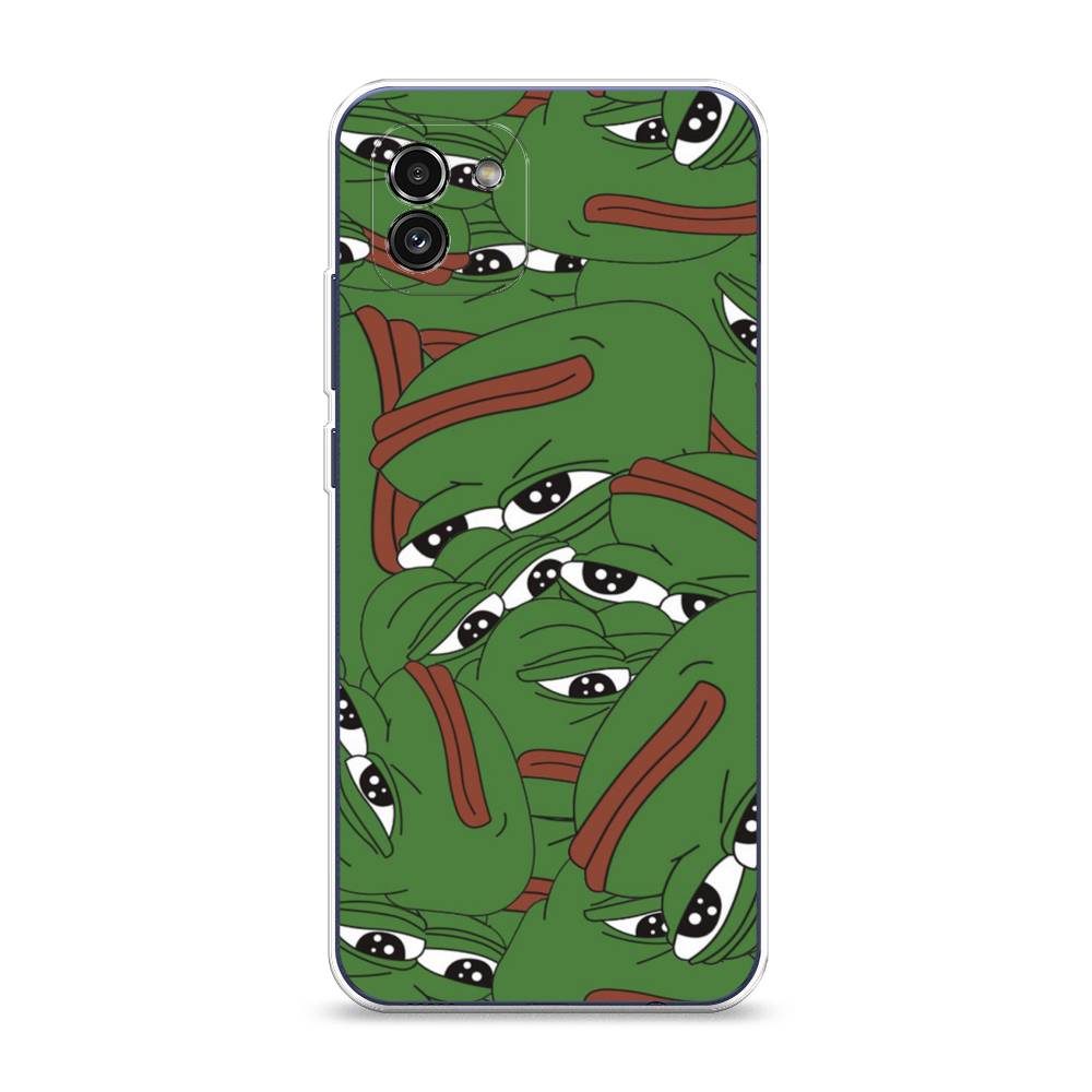 

Чехол Awog на Samsung Galaxy A03 / Самсунг A03 "Печальный frog", Зеленый;белый, 2104950-9