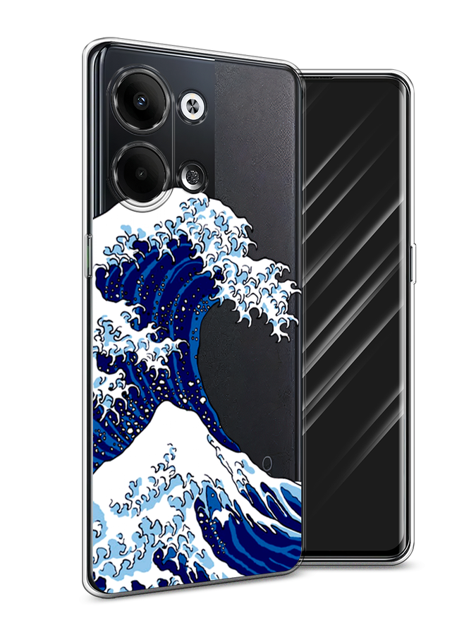 

Чехол Awog на Oppo Reno 9 "Волна в Канагаве", Синий;белый, 2512750-4