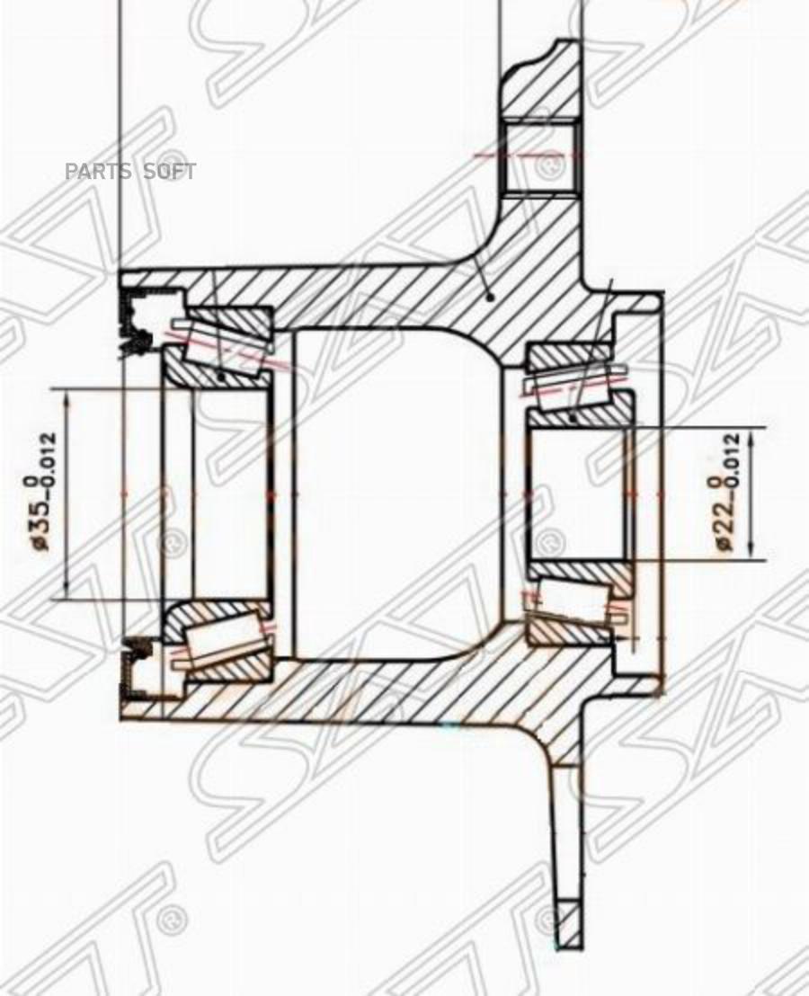 

SAT ST-2043300625 Ступичный узел перед MERCEDES BENZ C-CLASSE 204 2006- 1шт