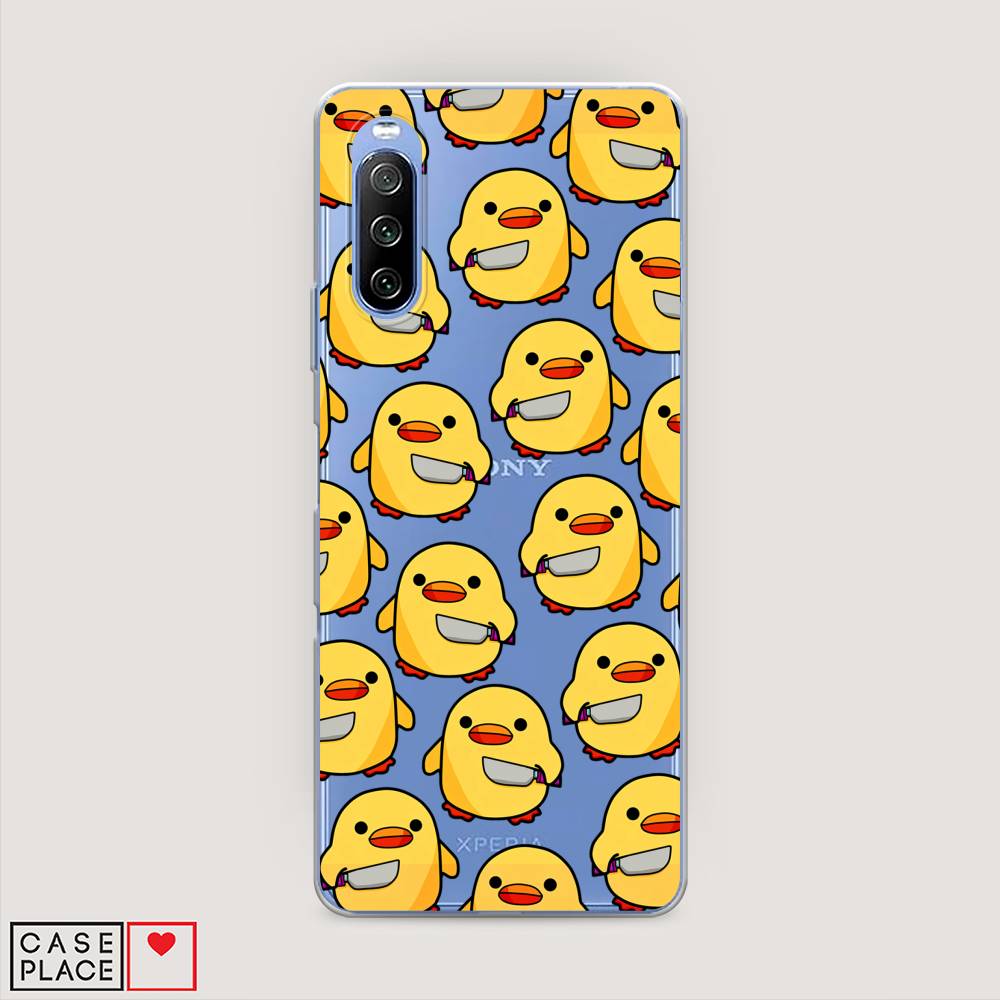 

Чехол на Sony Xperia 10 III "Утка с ножом", Прозрачный;желтый;оранжевый, 54950-1