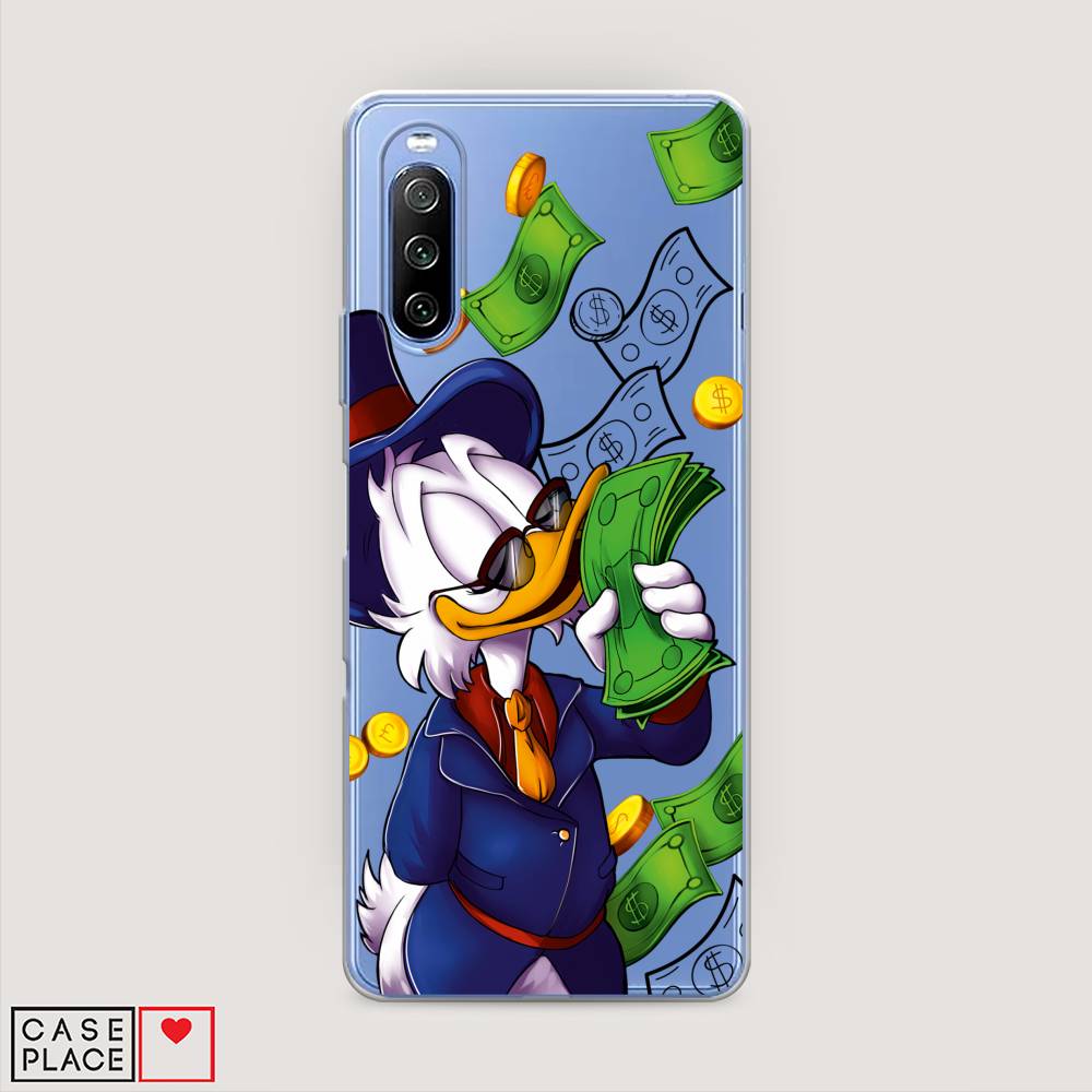 

Чехол на Sony Xperia 10 III "Scrooge McDuck with Money", Синий;зеленый;белый, 54950-6