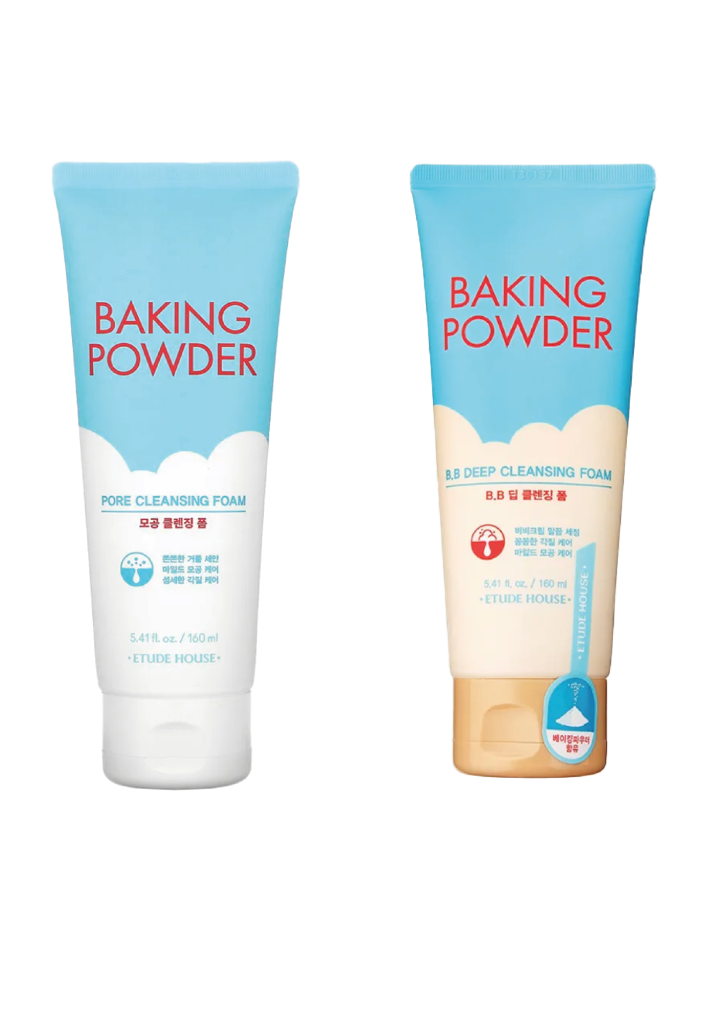 Пенка для умывания Etude Baking Powder Pore Cleansing Foam 160 и 160